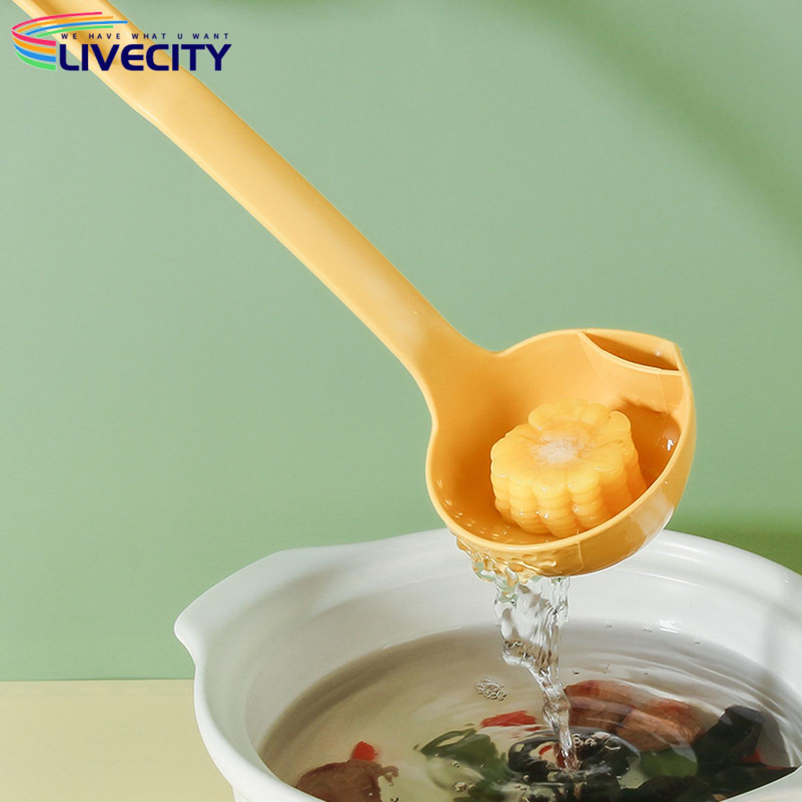 Soup Separation Spoon Efficient Oil-separating Spoon for Safe Easy Cooking Long Handle Food-grade Pp Material Perfect for Hot Pot. 