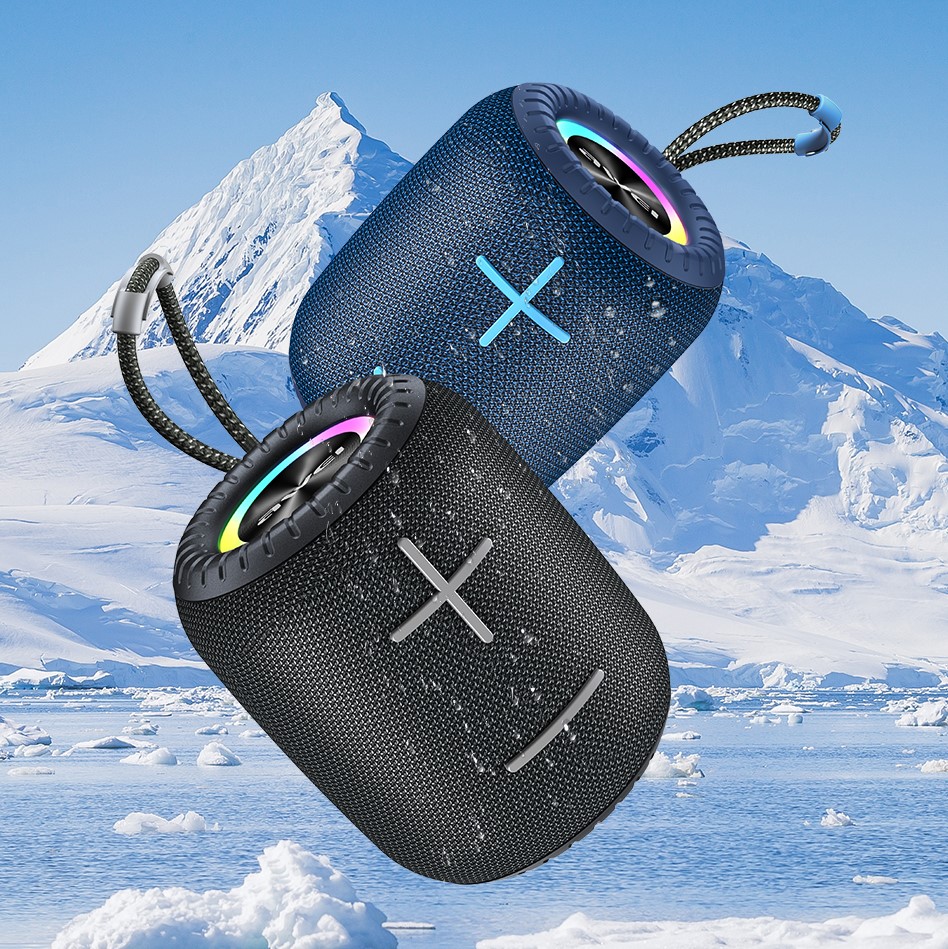 Awei Y526 Bluetooth 5.0 IPX4 Waterproof Portable Outdoor Wireless Speaker With Magic Lights. 
