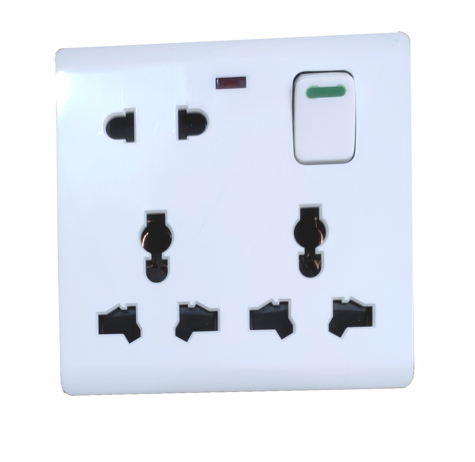 8 Pin Multi Socket Multi Function Universal Wall Switch Socket