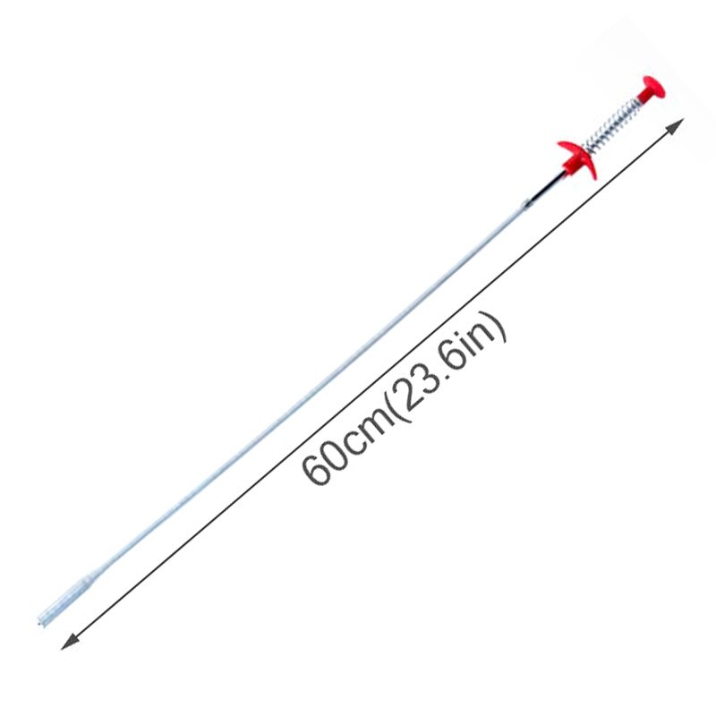 Houseeker 60CM Picking Up Sewer Hair Dredging Device Long Flexible Pick Up Tool 4 Claws Sink Cleaning Tools. 