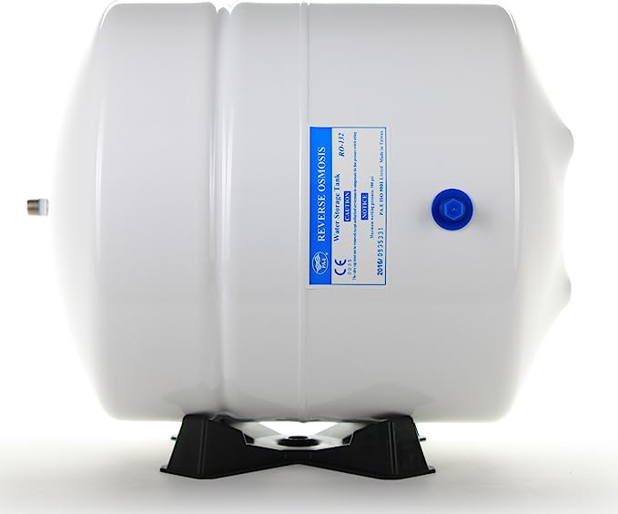 Water Purifier Storage Pressure Tank Metal (3.2 Gal Capacity 12 Lt ) Plus Tank Valve / 10 Feet 1/4 Pipe