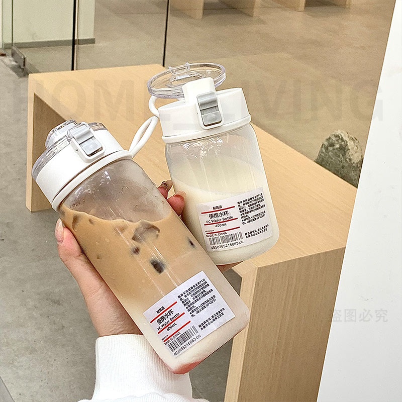 400/600ML Muji Simplicity Water Cup Big Capacity Cute Female Japanese Style With Tea Partition Student Portable Water Bottle. 