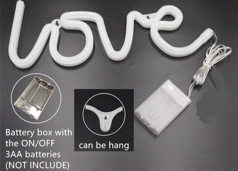 Love written Beautiful Designed so Attractive Neon LED Light for Gifts, Night Light,Kids Bedroom, Living Room, Wall Decor, Newly Married Home Decoration Purpose with USB Plug in or Battery system Light. 