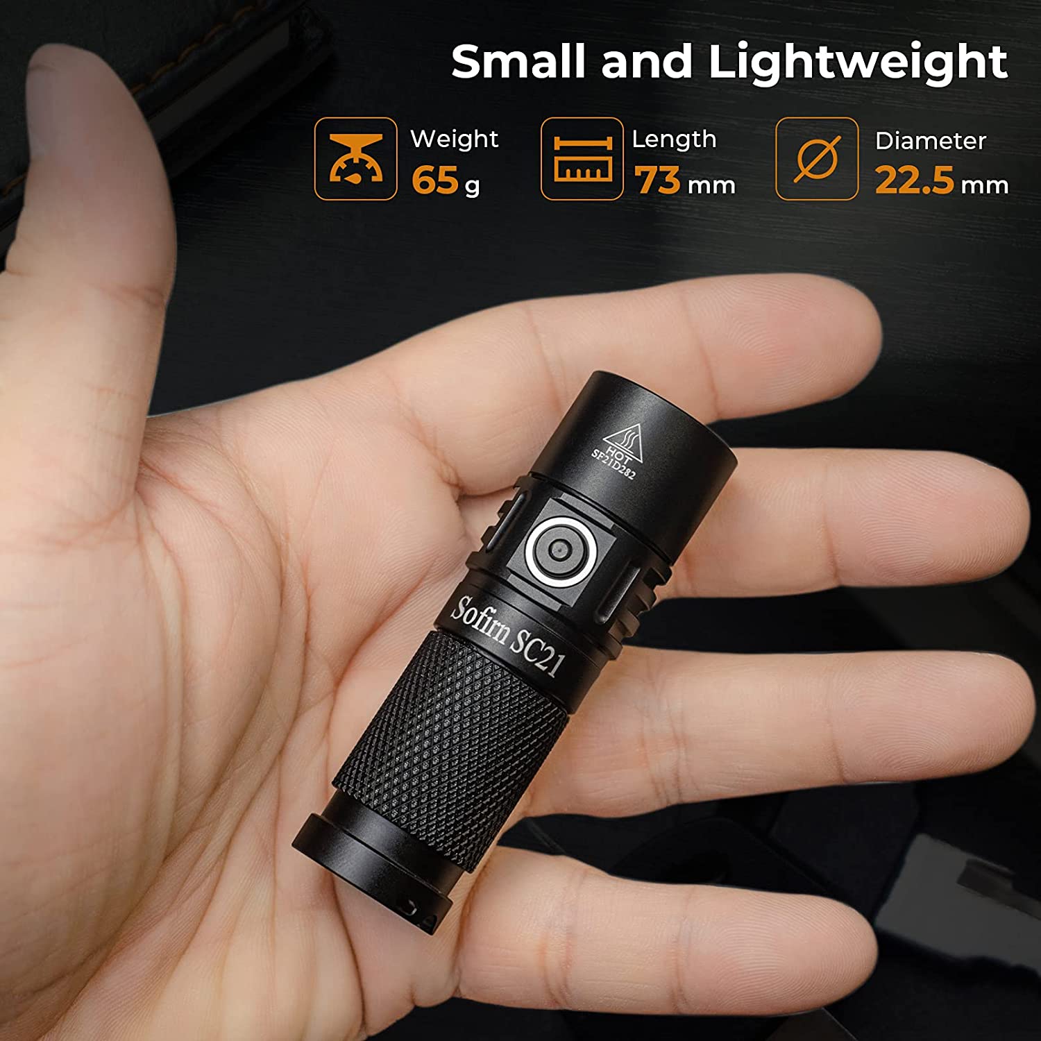 Sofirn SC21 USB C Rechargeable LED Flashlight 16340 Mini Torch 1000LM LH351D 90CRI with Magnet Tail. 