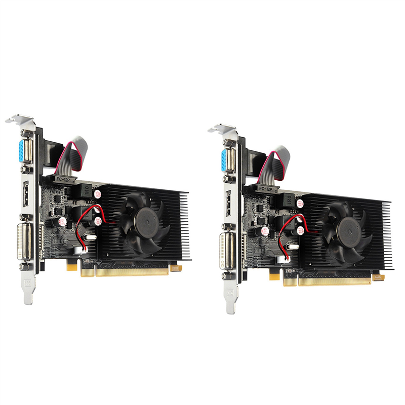 2X HD7450 Graphics Card 64Bit 2GB GDDR3 PCI-E X16 -Compatible