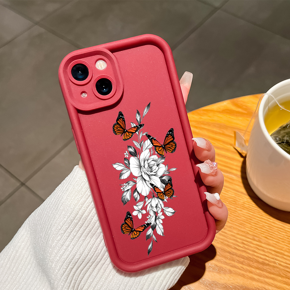 UCUC for Vivo S1 Pro V15 V23E V27E V29 V23 V25 V27 Pro 5G V5 V11i Y67 Back Cover White Flower Butterfly Ladder Camera Soft Rubber Phone Case. 
