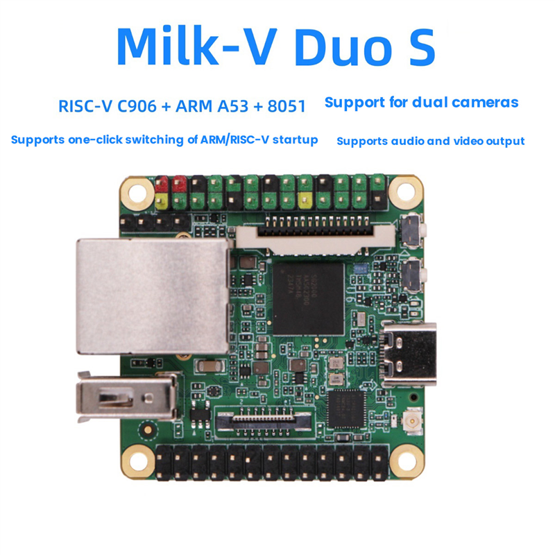 Milk-V Duo S 512M-WIFI Development Board RISC-V Linux WiFi6/BT5. 