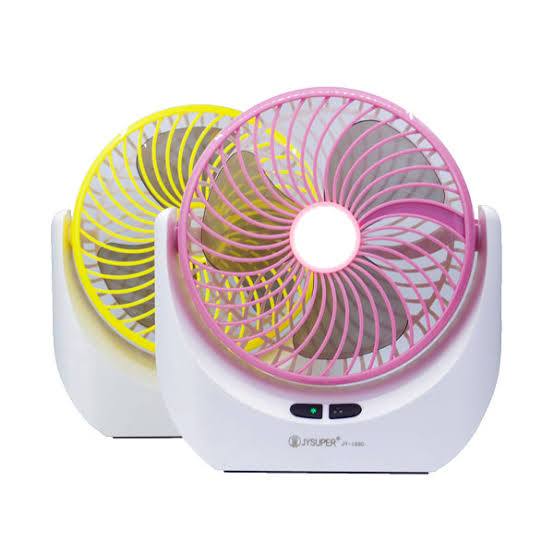 JY Super lithium rechargeable mini table fan with LED light JY-1880 - JY-1880. 