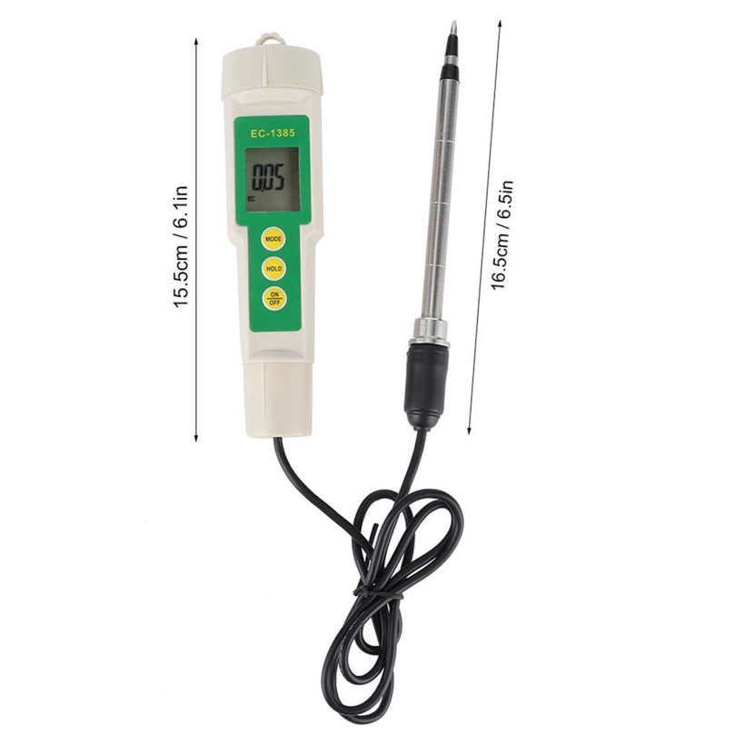 Salinity Meter EC‑3185 Portable Soil EC/TDS/CF Tester for Agricultural Horticultural Planting. 
