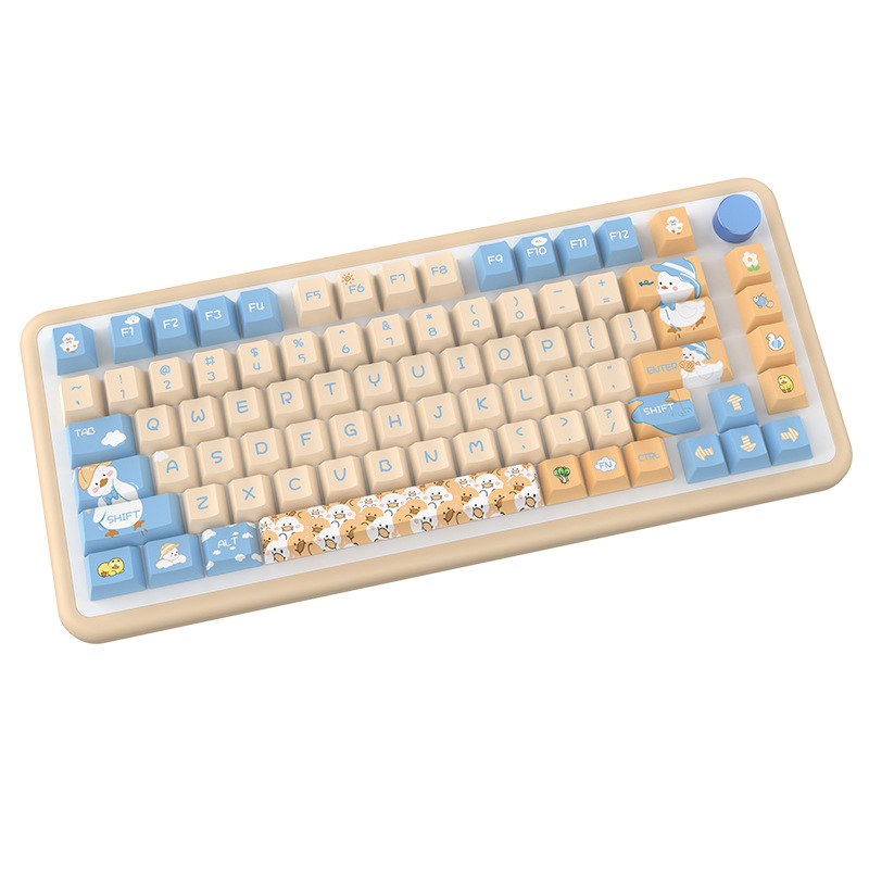 Cute Duck Original Keycaps Original Highly Personalized Customized PBT Sublimation Mechanical Keyboard Caps. 