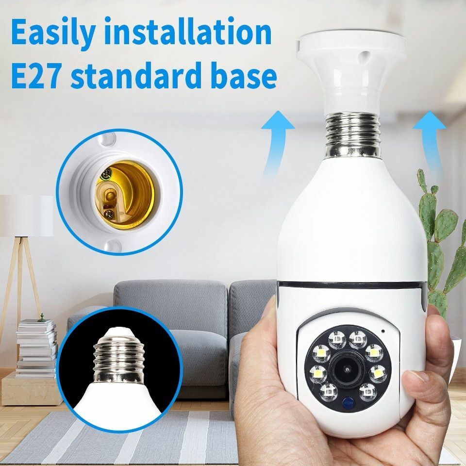 Full Colour WiFi 1080P Smart Home Surveillance Camera with Motion Detection Alarm Night Vision Two Way Talk Indoor Outdoor CCTV Camera Light Bulb. 