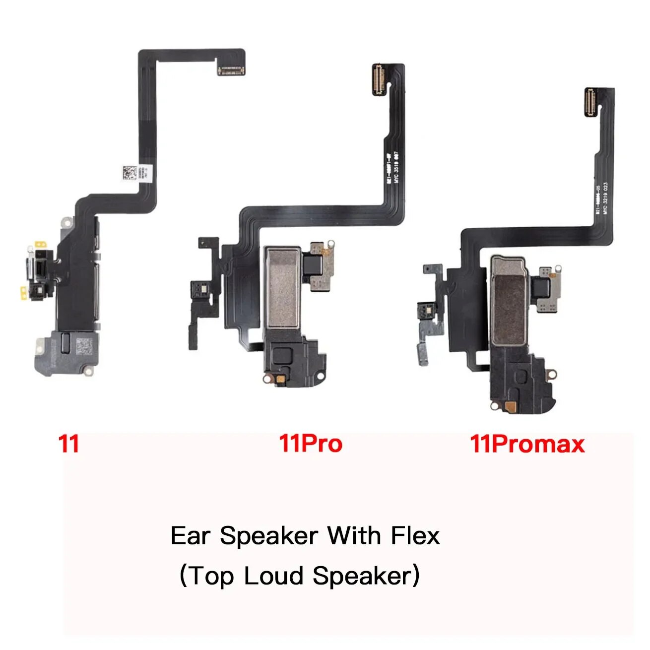 Front Ear Speaker with Flex Cable for IPhone X XR XS 11 Pro Max Top with Bottom Loud Speaker Replacement. 
