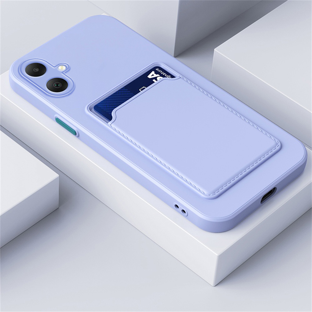 For Samsung Galaxy A05 Invisible Card Holder Back Cover For SamsungA05 GalaxyA05 Wallet Card Slot Soft Silicone Case Camera Shockproof Shell. 