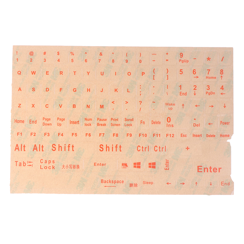 English 120 Keys Matte Standard Waterproof Keyboard Stickers Letter Alphabet. 