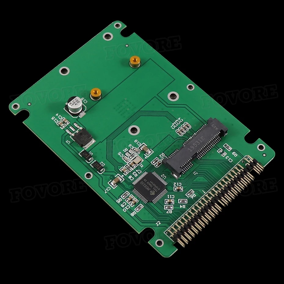 44PIN mSATA to 2.5 IDE HDD SSD mSATA to PATA Adapter Converter Card with Case 10*7*0.9cm. 