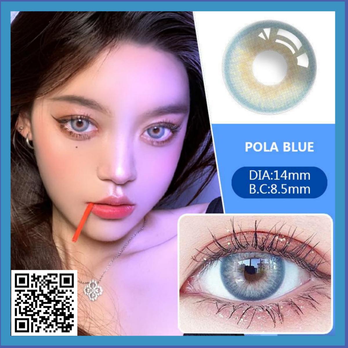 KSSEYE Pola Blue Color Contact Lens with regular kit box. Ksseye Pola Series. #polablue. 