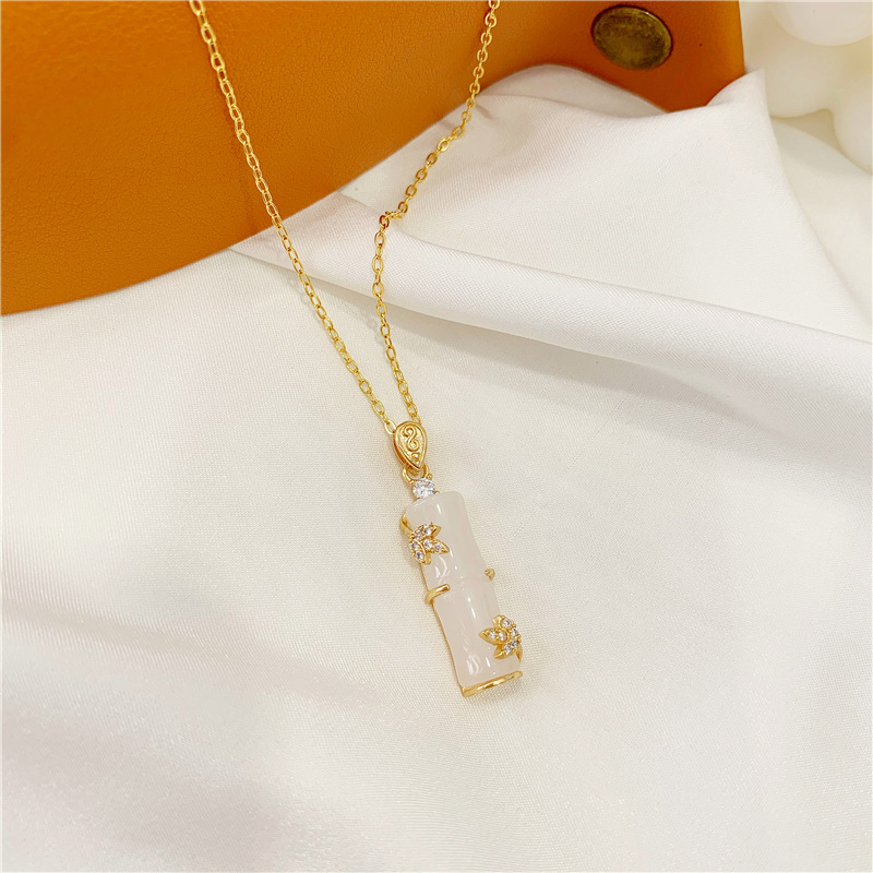 Real-Gold_Plating Bamboo Style High Quality Neckless