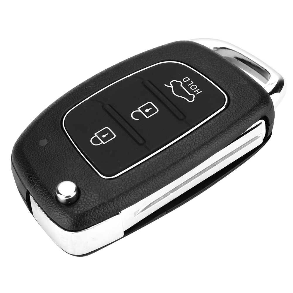 Remote Key Housing, Key Fob Case Rust Proof Wear Resistant 3 Button Protective for Car. 
