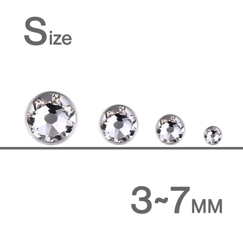 Microdermal Medusa Titanium Dermal Crystal Top Piercing Surface 1.6mm 14G 3 4 5 7mm Choose Jewel Color 1Pc. 