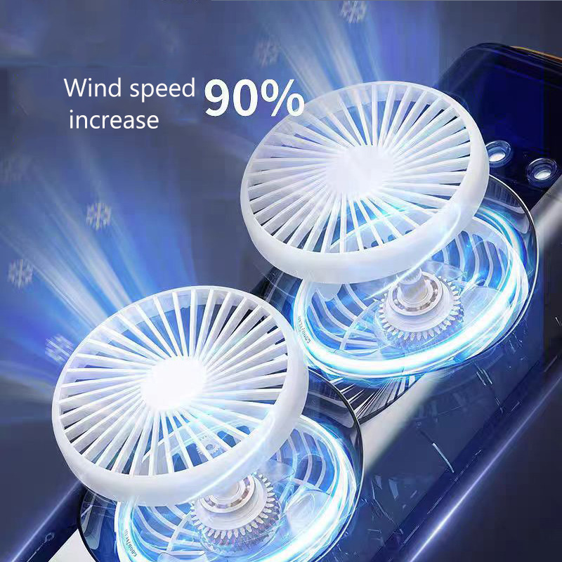 Rechargeable Double Ended Spray Fan with Remote Control, Portable Air Cooler with LED Light Air Humidifier. 