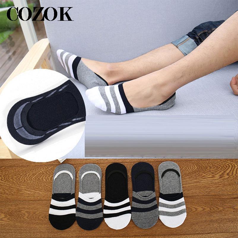 Cotton And Nylon Ankle Socks 5 Pairs For Men - Cycle Random Colors. 