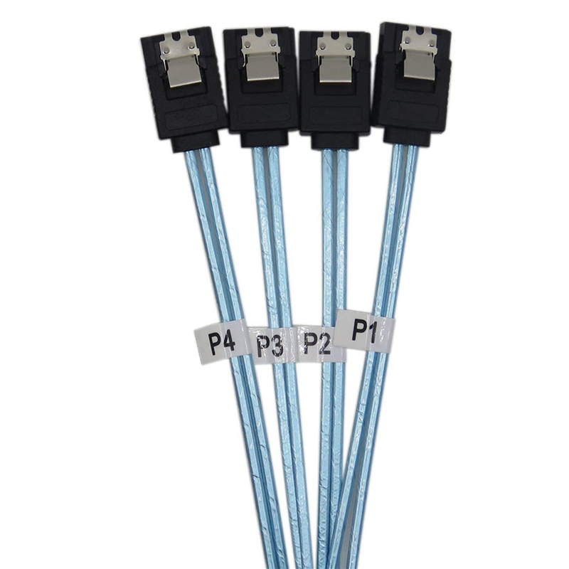 3X SAS Cable Sata Cable High Speed 6Gbps 4 Ports/Set for Server 0.5 Meter. 