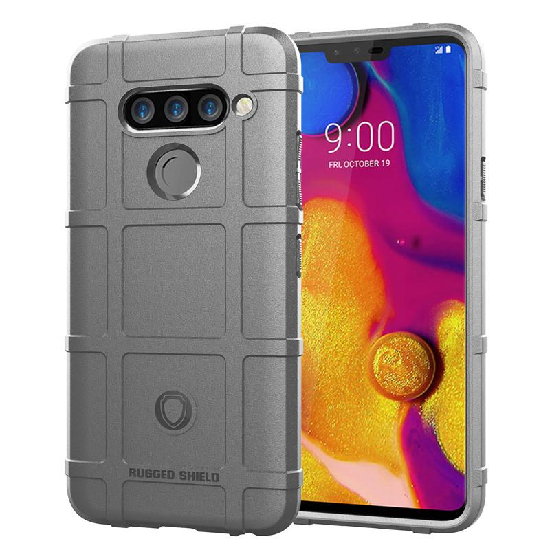 Rugged Shield Silicone Case For LG V40 / LG V40 ThinQ Cases Military Heavy Duty Protect Phone Cover. 