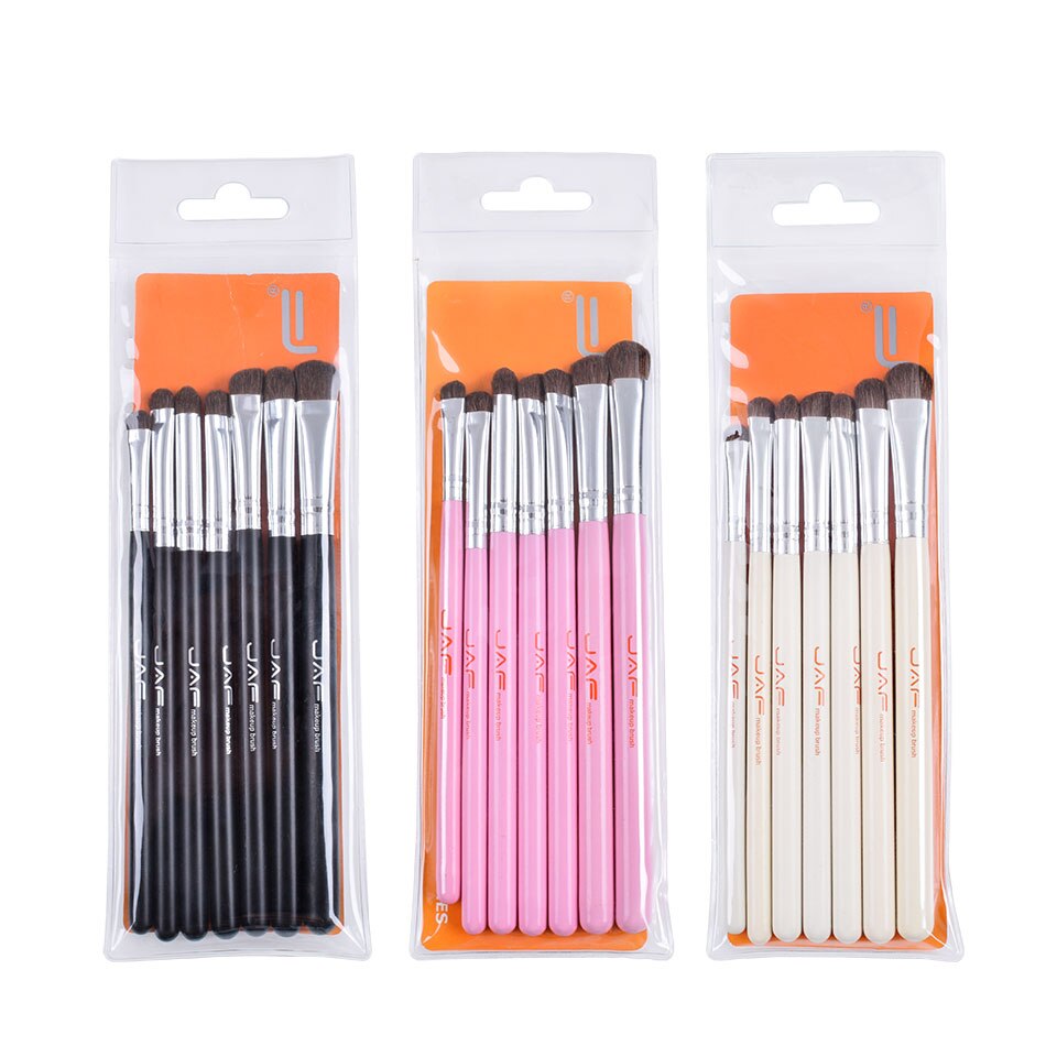 JAF 7 PCS Eyeshadow Make-up Tool Kit Eye Shade Make Up Brushes Sets Professional Makeup Brushes for Eye Shadow Blending JE07PY. 