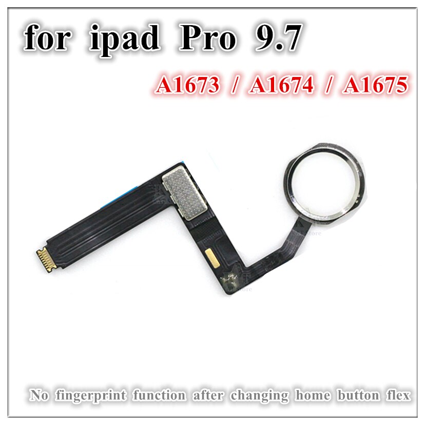 1Pcs Home Button Menu Key Flex Cable Bracket Rubber Gasket Assembly Replacement for iPad Pro 9.7 inch Pro9.7 A1673 A1674 A1675. 