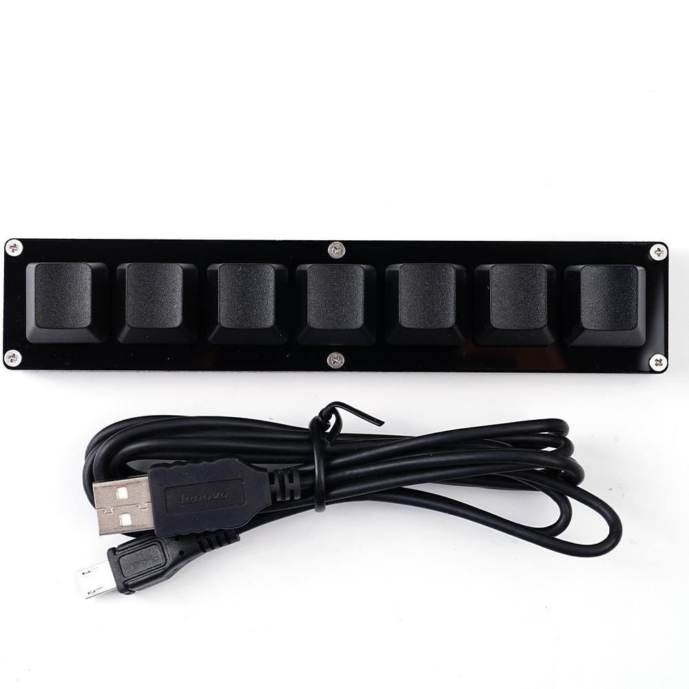 7 Keys Black Custom Mini Keypad Numpad Mechanical Keyboard OSU Programming Macro Keyboard For Photoshop Gaming. 