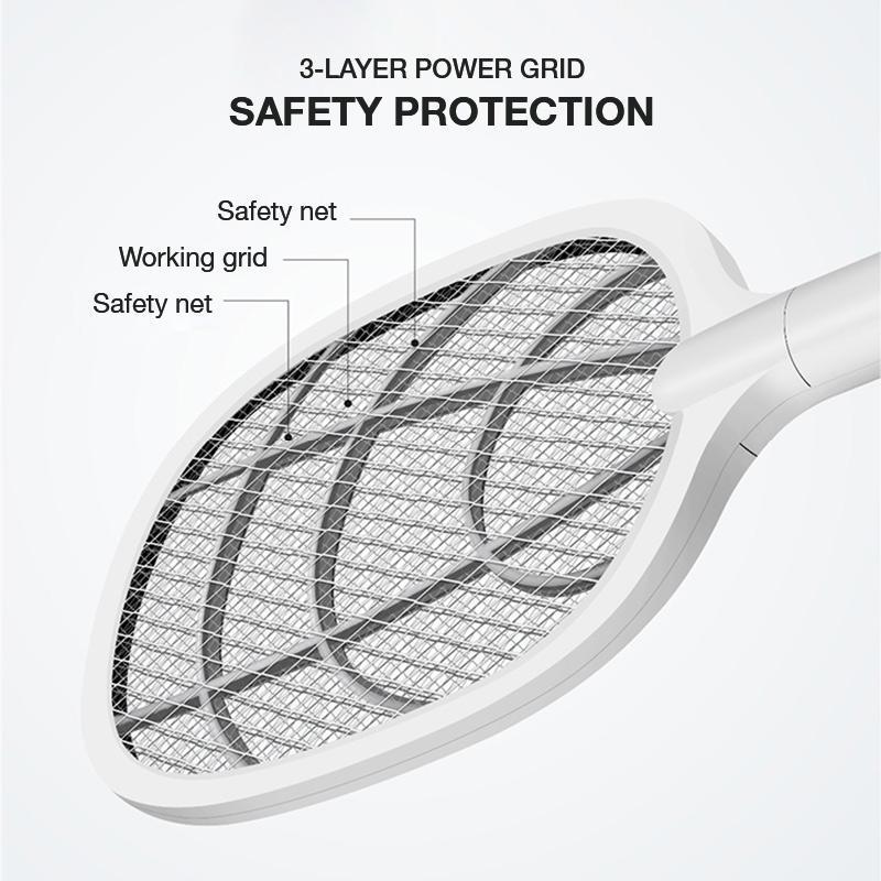 USB Electric Shock Mosqui Rechargeable Electric Foldable Mosquito Killer Racket Fly Swatter Repellent Lamp Zapper Insects Racket. 
