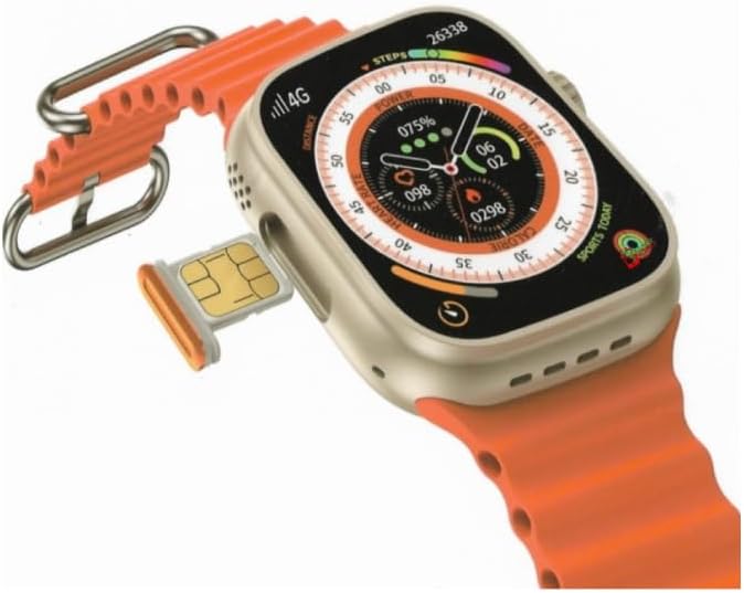 Modio Smart Watch with 4G, Android OS, 4GB RAM, and 64GB Storage (SIM support)4G 2.2 Inch HD Display 3 Pair Strap -Dubai. 