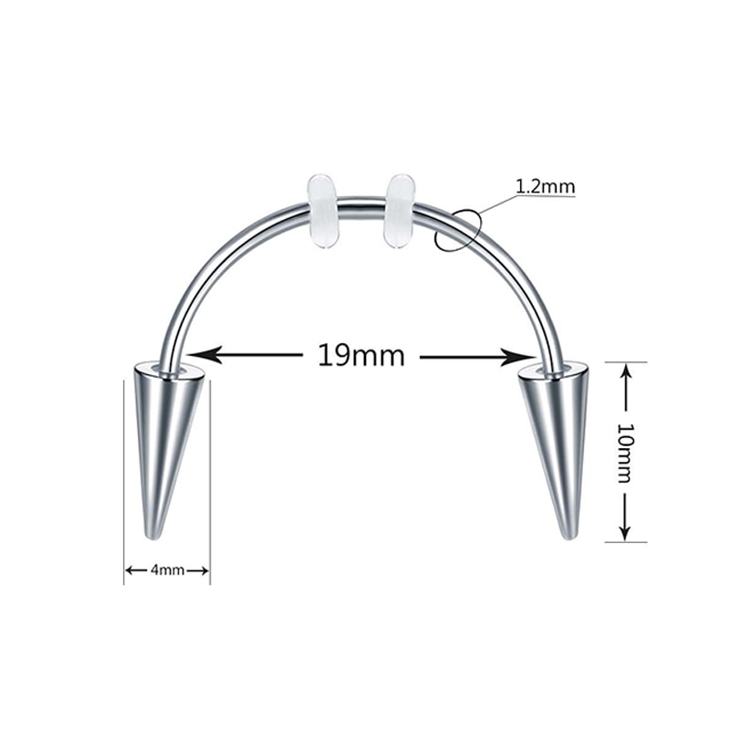 1PC Dracula Nail Steel Smiley Piercing Jewelry Stainless Steel Septum Piercing Body Decorations Vampire Fangs Zombie Teeth Lady. 