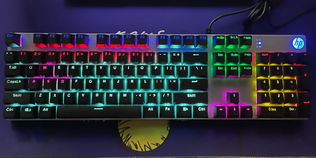 Mechanical Keyboard With RGB Backlit HP GK400F Mechanical Switch Gaming Keyboard RGB Keyboard. 