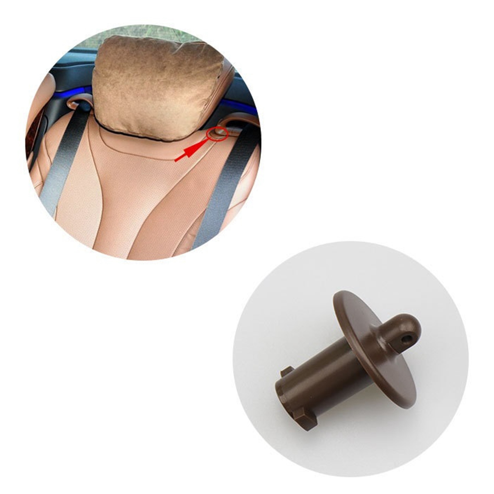 2228600922 Car Rear Seat Belt Guide Fixing Tie Buckle for S-Class W222 Auto Parts Car Interior Accessories Beige