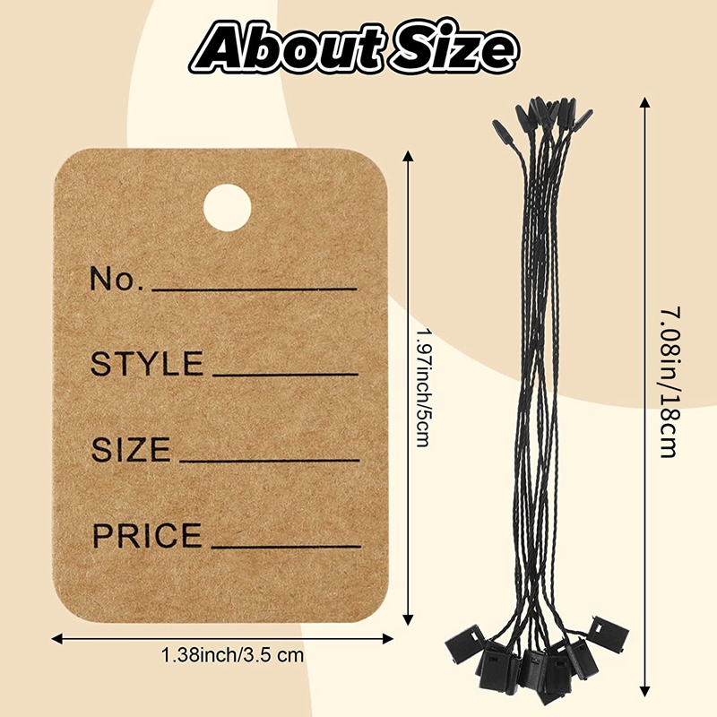 1000 Pieces Price Tags and Hang Tag String, for Clothing Marking. 