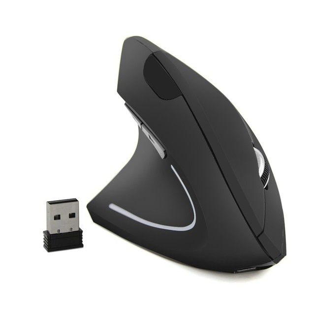 CHYI Left Handed Wireless Vertical Mouse Left Hand Ergonomic Rechargeable Optical Usb Mause 6 Button PC Gaming Mice For Laptop