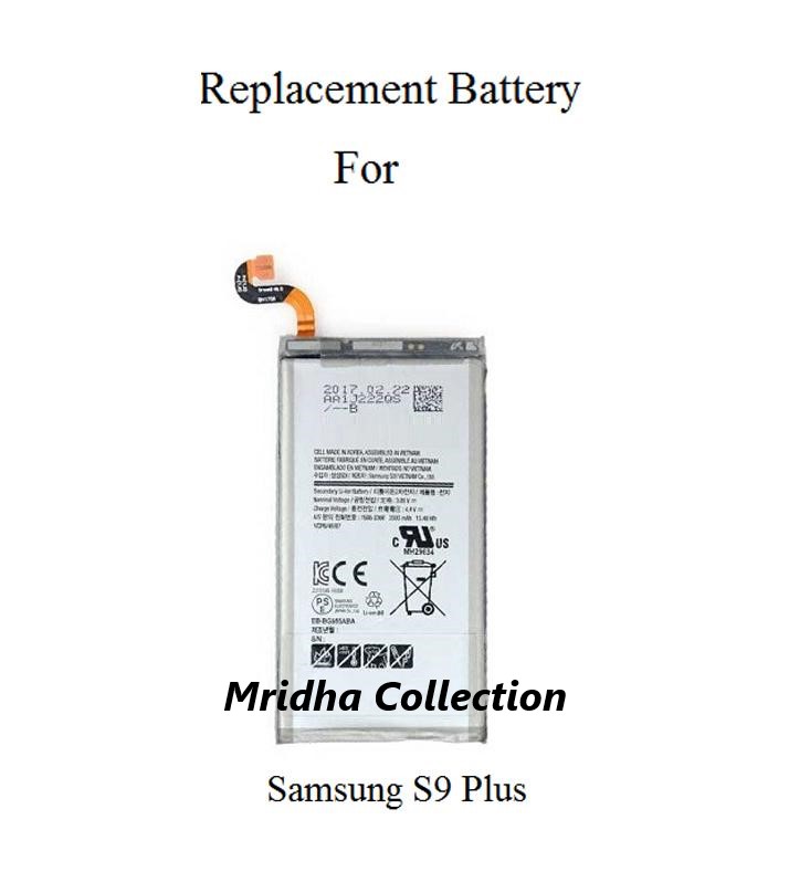 Samsung Galaxy S9+ Battery Lithium Polymer Replacement Battery With 3500 mAh Capacity For SM-G965F, SM-G965U, SM-G965W, SM-G9650, SM-G965U1, SM-G965N, SCV39, SM-G965X, SC-03K. 
