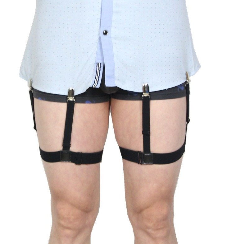 1 Pair Mens Stays Holders Shirt Garter Non-Slip Locking Clamps Belt Uniform