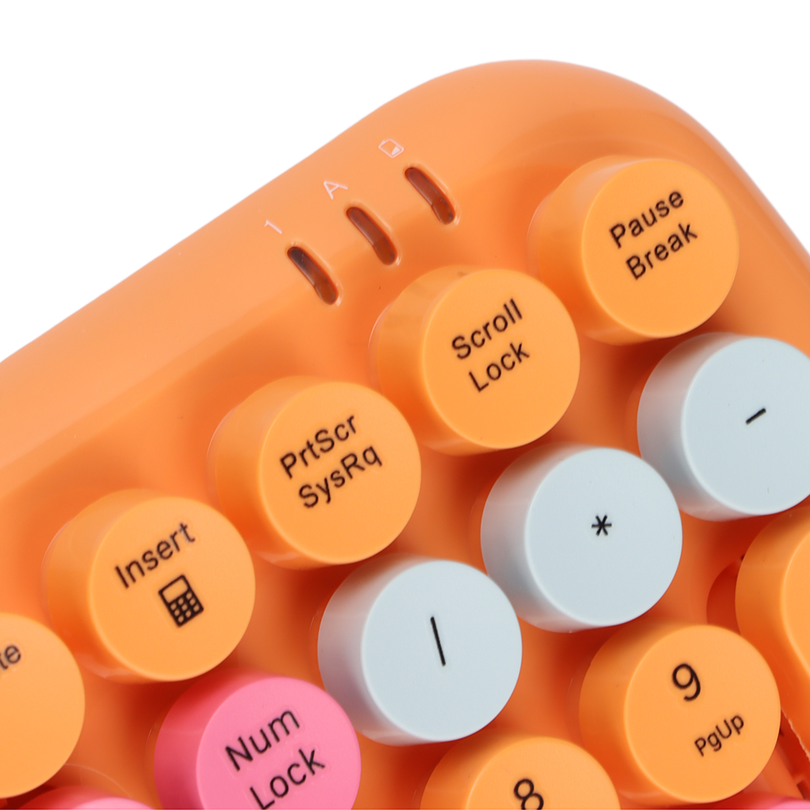 Keyboard Mouse Combo 2.4G Wireless Technology Smart Power Saving Long Distance Transmission Keyboard and MouseVibrant Orange Mix. 