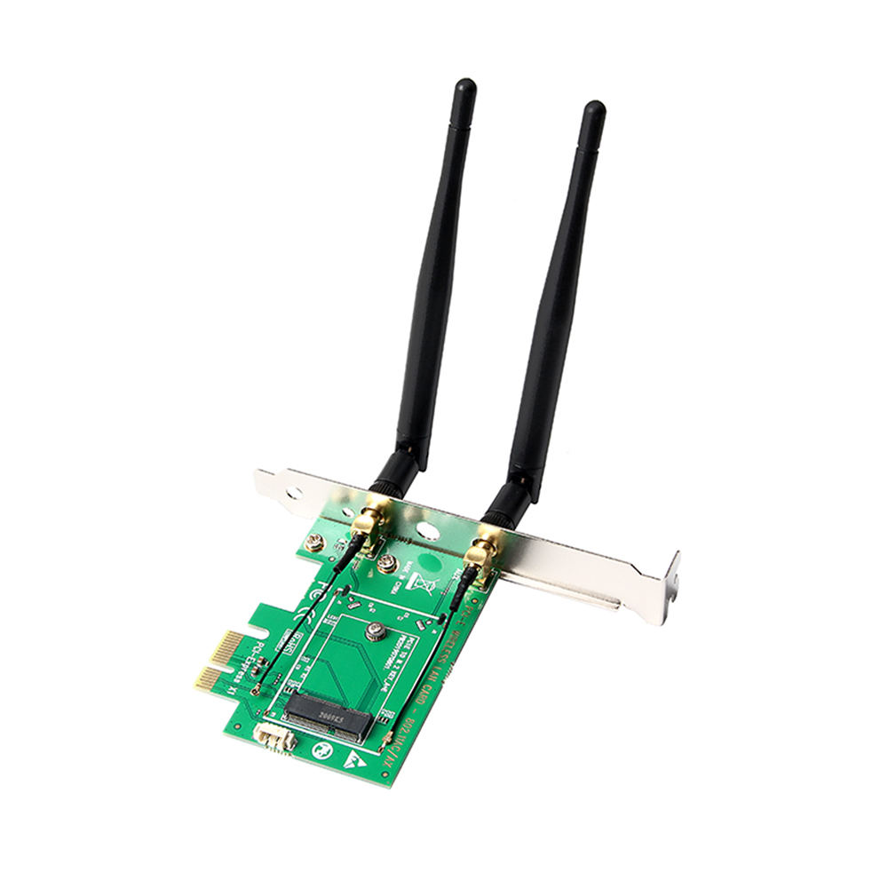 HXSJ M.2 NGFF to PCI-E Converter Card Network Card Gigabit Ethernet BT Adapter Card Board for Desktop PC