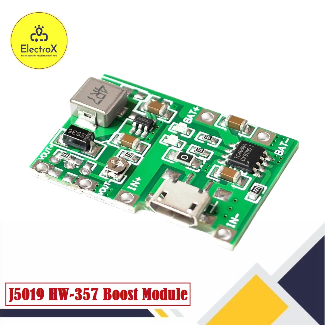 J5019 HW-357 Boost Module DC DC Step Up Adjustable UPS 4.5-8V To 3.7-27V 1A Boost Converter Adapters 3.7V 18650 AAA AA Battery Charger TP4056. 