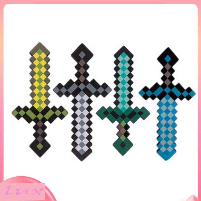 Minecraft Foam Sword Roleplay Battle Toy Life-sized Minecraft Pixel Swords for Active Play. 