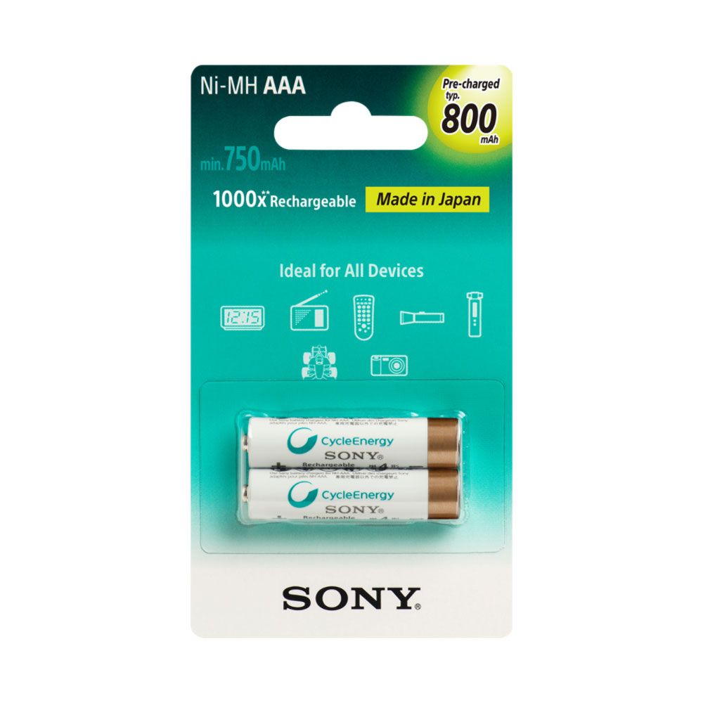 Sony AAA 800mAh Rechargeable Battery. 