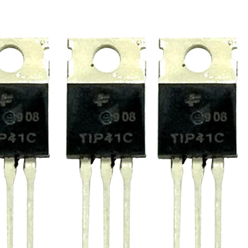 A Class TIP41C TIP41 TIP-41 TIP 41 NPN Transistor 100V 6A 65W 3 Pin General Purpose NPN Transistor TO-220 Epitaxial Silicon Power Transistor Electrical Circuitry & Parts. 