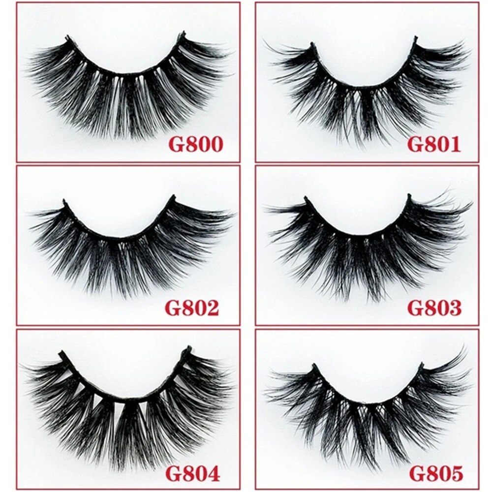 【All Of Me】10 Pairs 3d Eyelashes Thick Mink Lashes Natural Normal/Mixed Eyelashes False Eyelashes Full Strip Lashes. 