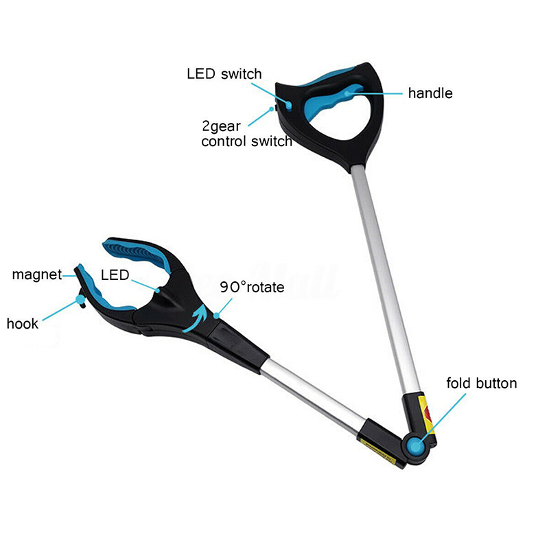 33" Pick Up Helping Hand Foldable Grabber Long Reaching Arm Extension Tool Trash SEVICH. 