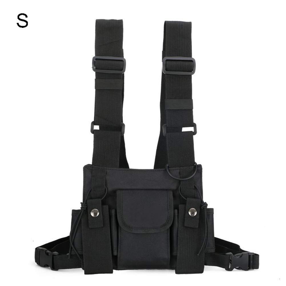 Unisex Outdoor Adjustable Vest Chest Hanging Bag Double Shoulder Waist Pouch Daraz .bd