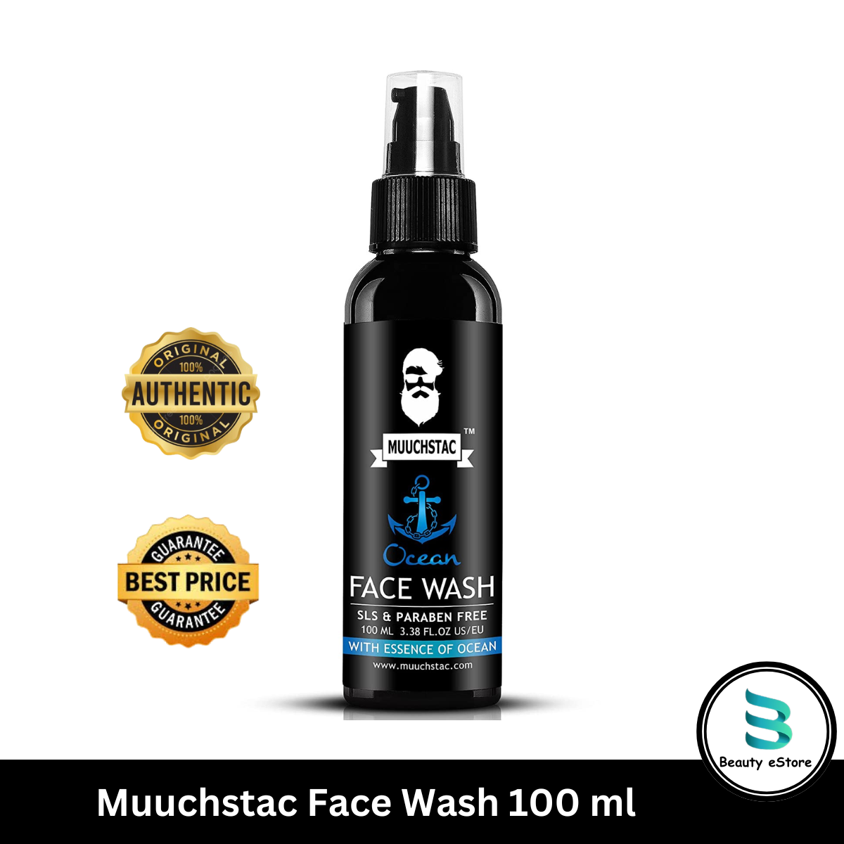 Muuchstac Ocean Face Wash for Men | Fight Acne & Pimples, Brighten Skin, Clears Dirt, Oil Control, Refreshing Feel - Multi-Action Formula  - 100 ml