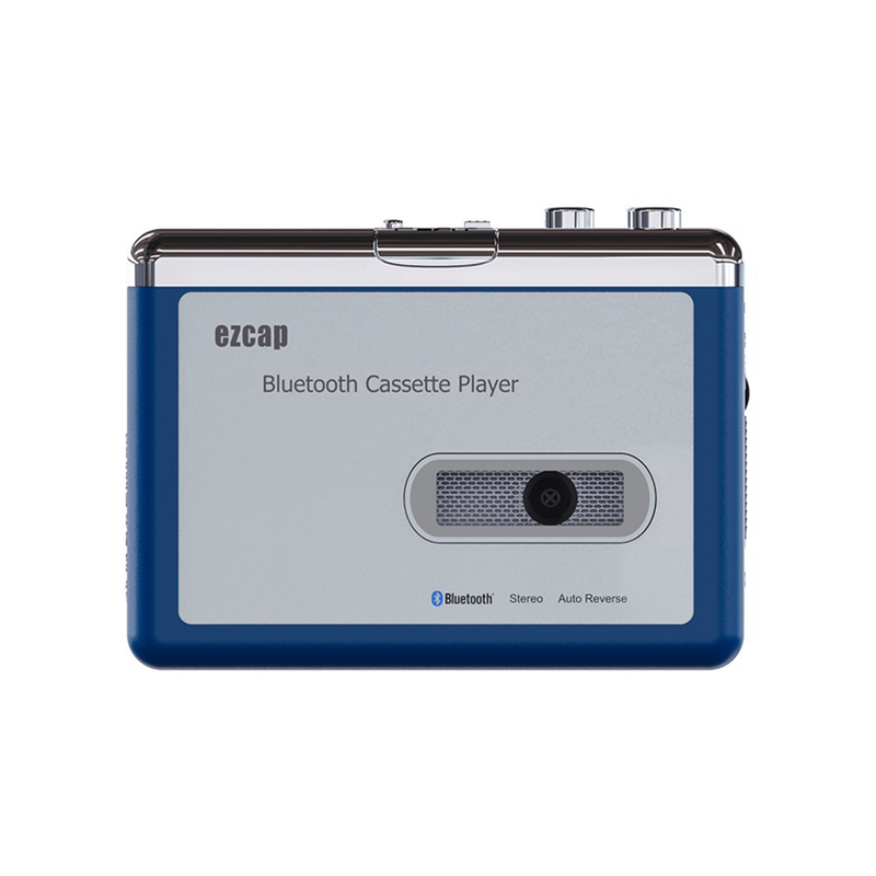 Portable Bluetooth Bluetooth Cassette Player Cassette Transmitter Player Tape Player White & Blue ABS+Metal Convert to MP3 Converter
